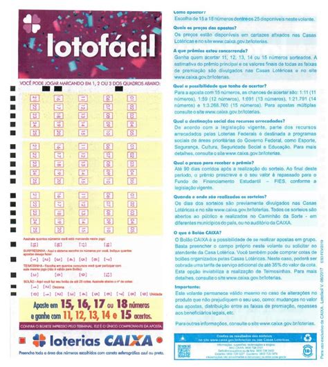 lotofácil cartela,loto facil volante